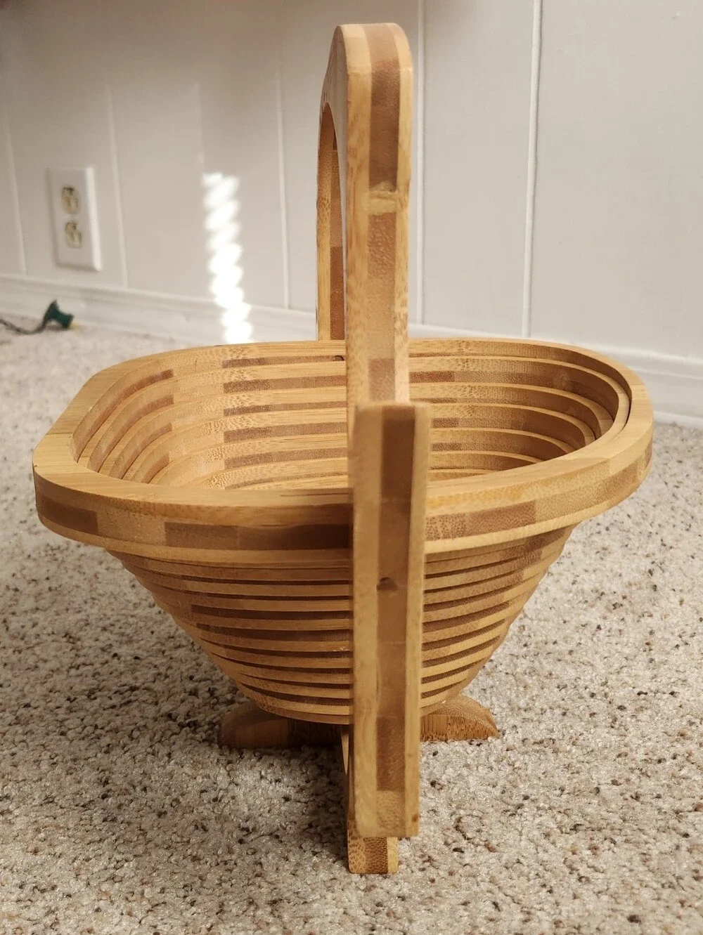 Vintage Fish-Shaped Wooden Basket